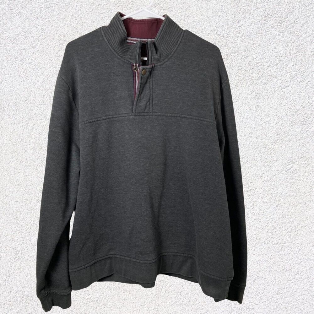 Orvis 1/4 Zip Sweater Men XXL Gray Gorpcore Casual Sweatshirt Weekend Fishing